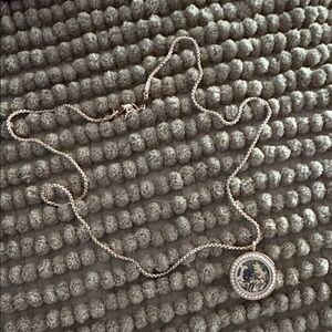 New ORIGAMI OWL Rose Gold Locket Necklace with Charms